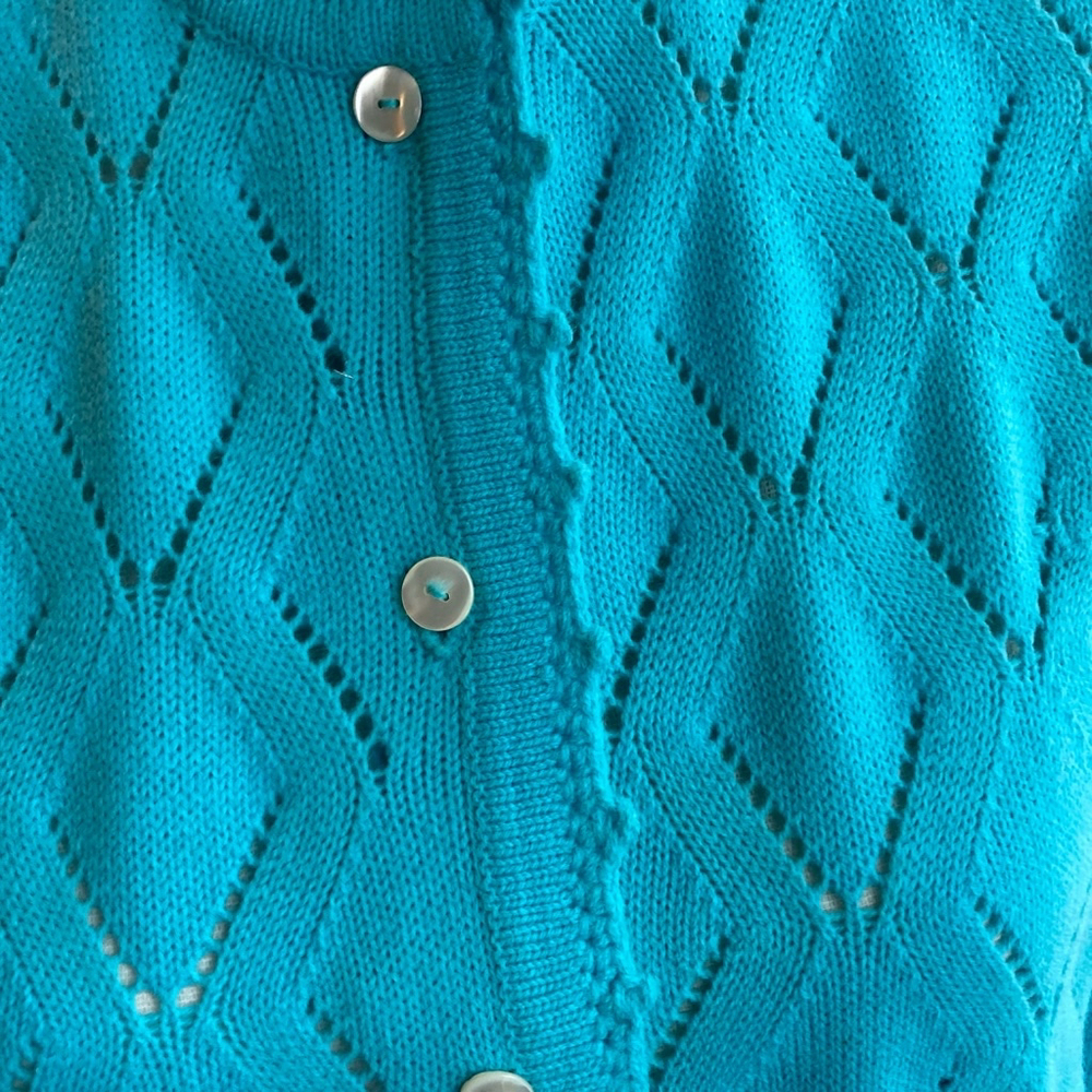 Women's Everest Cardigan Sweater - Turquoise - - Picture 3 of 7